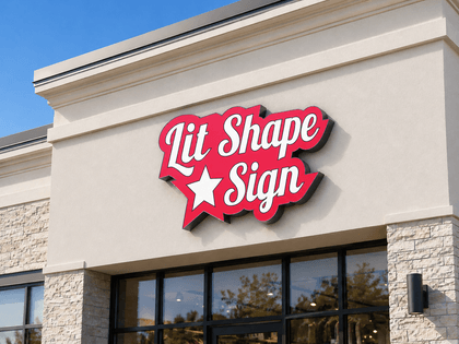 Lit Shape Signs lit shape example