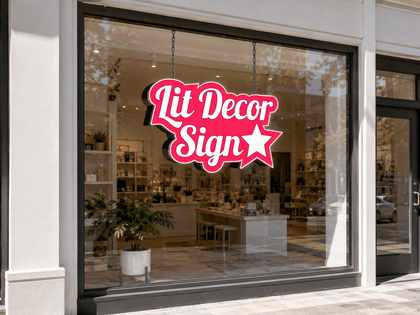 Lit Shape Signs lit decor example