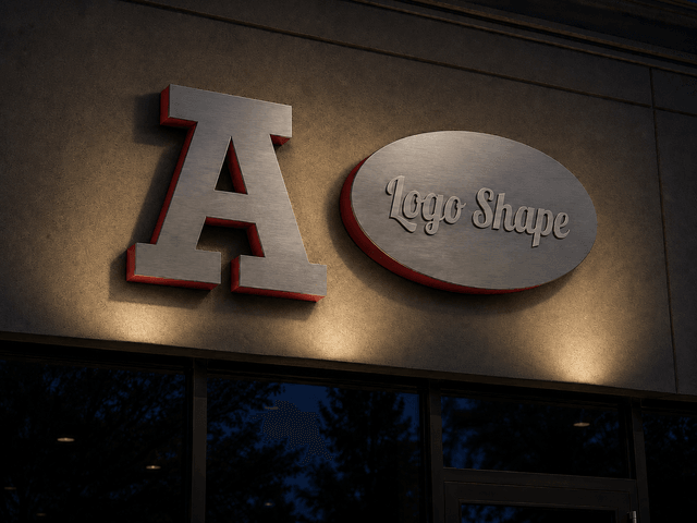 Fabricated Metal Letters & Logo Signs night view