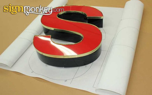 Channel letter mounting pattern