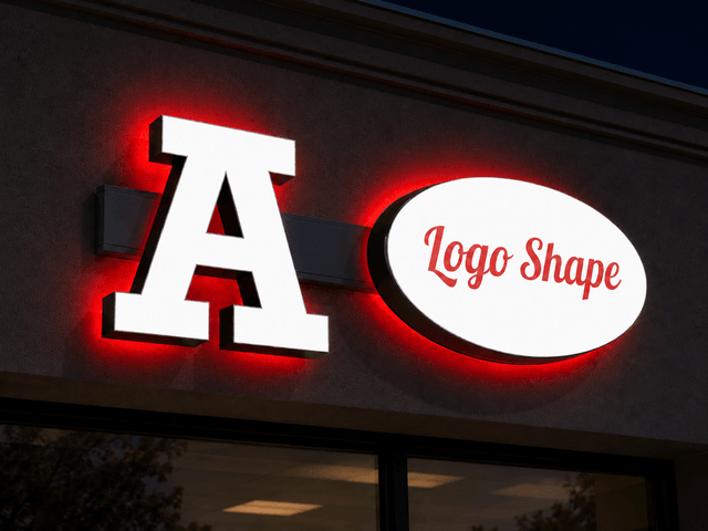 Face & Halo Lit Channel Letters & Logo Signs on Raceway night view